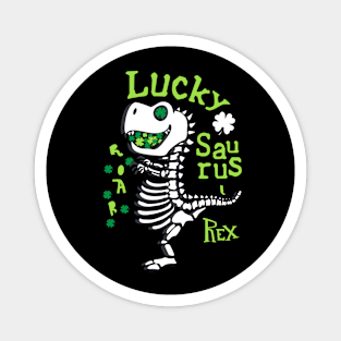 Lucky Saurus -Rex - Funny T-Rex St. Patrick's Day Magnet